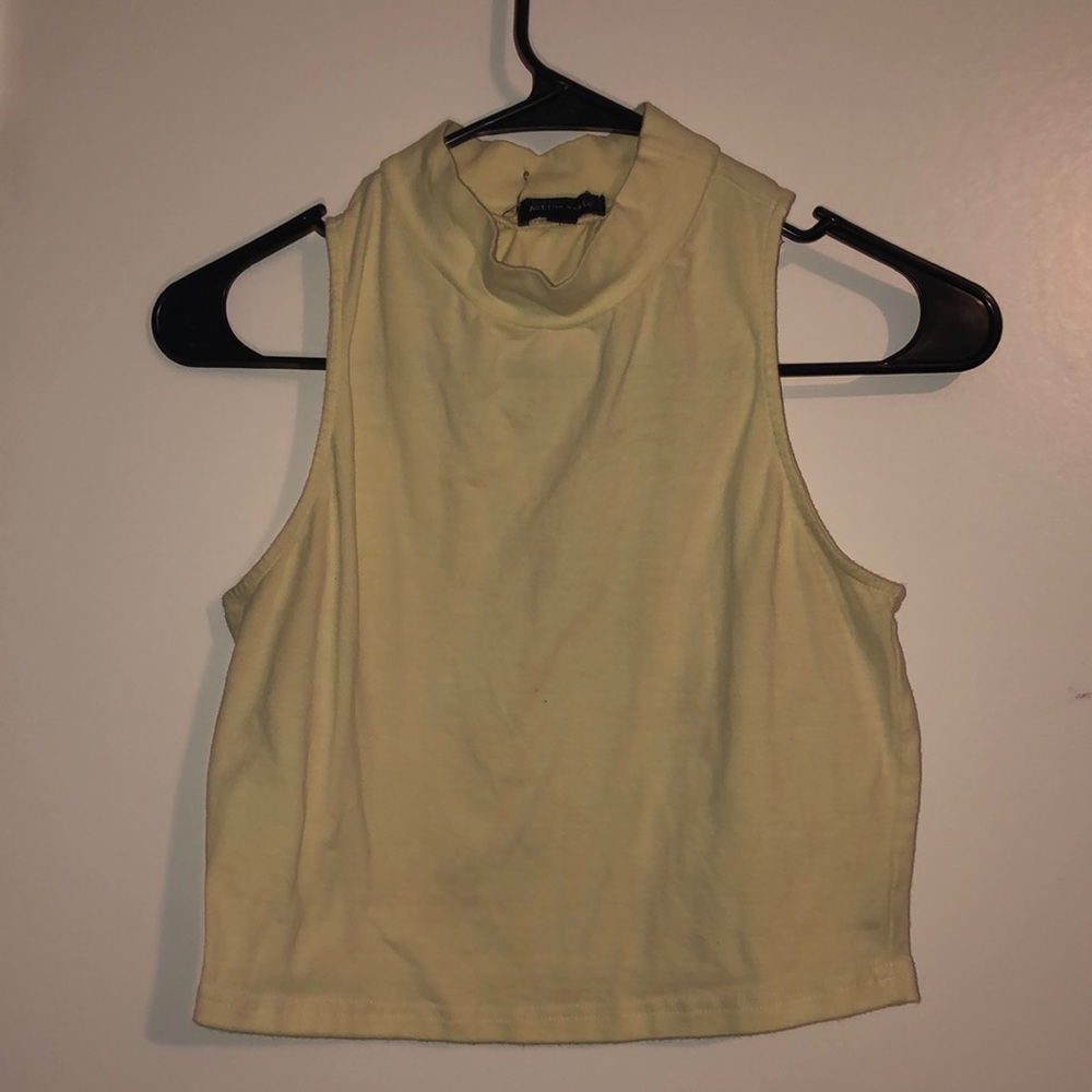 yellow crop top